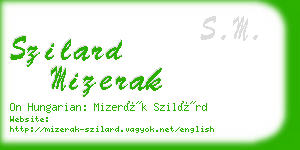 szilard mizerak business card